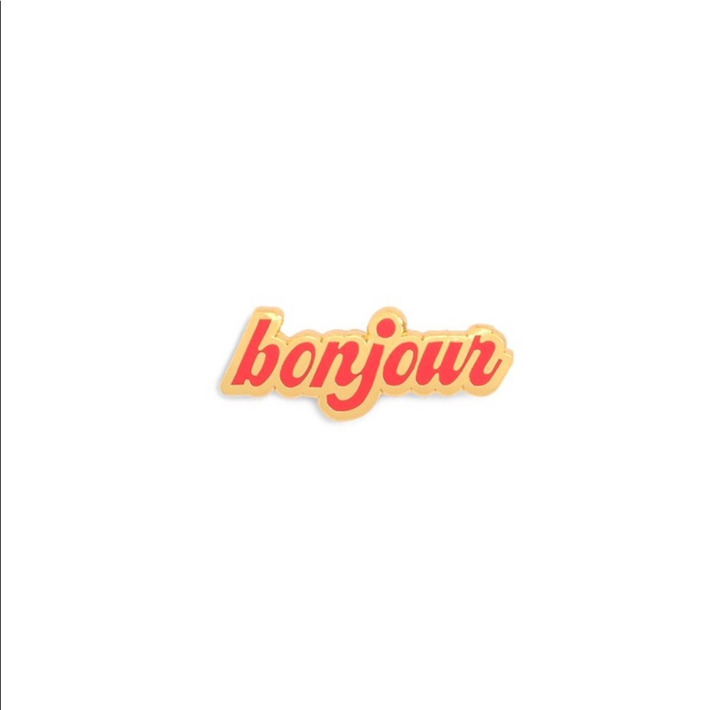 🚫SOLD🚫 Bando Bonjour Enamel Pin - Picture 1 of 3